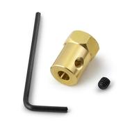 ZenithRide 3/4/5/6/7/8 mm en Laiton étendu de Pneu de Roue hexagonale Pneu de Roue de Roue Universel de Transmission du Moteur de Moteur Compatible avec 1 10 de Voiture RC(1Pcs Regular 5mm)