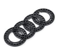 ZenithRide 4pcs Metal 52,5 mm 1,9 Pouce de Roue Perle des Anneaux extérieurs compatibles avec 1 à 10 échelles RC Rock Crawler Les Voitures CC01 et des modèles similaires(Black)