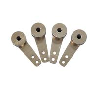 ZenithRide Bras de Servo de Direction en Aluminium, 2 pièces, Roue de klaxon Φ3 Φ4 Φ5 L30 × H8 MM Compatible avec Les Accessoires RC Couleur Champagne Argent(Hole5xL30xH8)