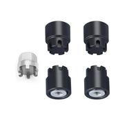 ZenithRide Capuchons d'écrou de Blocage de moyeu de Roue M2 en Aluminium, 4 pièces, compatibles avec Les Voitures sur chenilles RC à échelle 1/24 comme SCX24 Deadbolt C10 et similaires(Black)