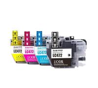 ZenithRide Cartouche d'encre Couleur LC472 de capacité Standard, Compatible avec l'imprimante MFC J2340DW MFC J3540DW MFC J3940DW(One Set 4colors)