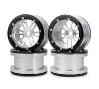 ZenithRide Épaisseur de 40 mm 2,2 Pouces pour Roues de Roue Perle en métal compatibles avec des Voitures de Robot RC à l'échelle 1/10 telles Que Les pièces de Mise à Niveau Wraith 90018(Silver 4PCS)