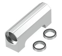 ZenithRide Support de palier d'arbre d'entraînement Central en Aluminium Compatible avec Les pièces de Remplacement de Mise à Niveau de la Voiture RC à 5 échelles(Silver)