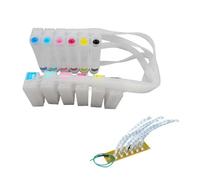 ZenithRide Système d'alimentation Continue en Encre Ciss 6 Couleurs PP-100 PJIC1-PJIC6 avec décodeur de Puce Compatible avec l'imprimante PP100 PP-100AP PP-100II PP-50