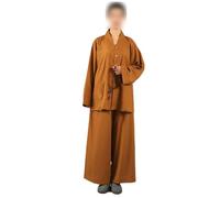 Zenithuxe Robe de Moine Bouddhiste Léger - Vêtement de Méditation Shaolin en Tissu Respirant,Tunique Unisexe pour Pratique Zen à la Maison ou au Temple,Habit de Moine Confortable Toutes Saisons