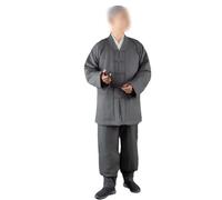 Zenithuxe Robe Traditionnelle de Moine d'hiver - Tenue Shaolin pour Méditation Bouddhiste,Vêtement Unisexe en Coton (Idéal pour Temple ou Costume)