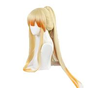 Zenitsu Agatsuma Wig Kimetsu No Yaiba long Wig Heat Resistant Hair Cosplay Costume Hair Wig with Wig Cap