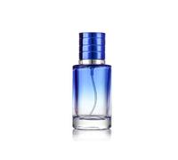 Zénitude Glassworks Flacon de parfum cylindrique en verre dégradé avec atomiseur à brume fine Bleu 30 ml