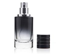 Zénitude Glassworks Flacon de parfum en verre de 100 ml avec atomiseur à brume fine (Noir)