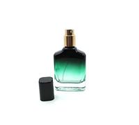 Zénitude Glassworks Flacon vaporisateur de parfum vide en verre de 20 ml - Noir dégradé à vert, base transparente