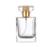 Zénitude Glassworks Flacon vaporisateur de parfum vide rectangulaire en verre doré rechargeable 100 ml