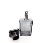 Zénitude Glassworks Vaporisateur de parfum vide rectangulaire en verre transparent gris (30 ml)