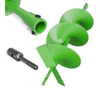 ZENIX Foret de jardin 200mm × 800mm avec goupille de sécurité et adaptateur, peut être utilisé avec une perceuse normale, foret de sol pour percer des poteaux, des puits, des travaux d'excavation