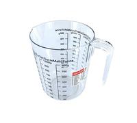 Zenker 008811 Verre doseur avec anse, verre mesureur, verre gradué, verre doseur gradué, Plastique, Transparent, 17 x 15,5 x 11,7 cm