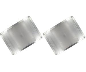 Zenker 1540350 Plaque de cuisson perforée en aluminium Gris 40 x 30 x 1,5 cm (Lot de 2)