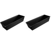 Zenker 3971 Moule à Cake rectangulaire 25 cm, Moule Pain de mie, Moule à gâteau, Moule Gateau rectangulaire, Moule à pâtisserie, Acier, Noir, 25 x 11,5 x 7 cm (Lot de 2)