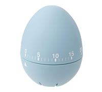 Zenker 41894 Minuteur mécanique en forme d'œuf, minuteur de cuisine, timer, minuteur œuf, Plastique, Bleu, 6 x 7,5 cm