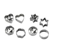 Zenker 42892 Set de 2 emporte-pièces à pâtisserie, emporte-pièces visage, emporte-pièce pour biscuits Linzer, Acier inoxydable, Argent, 6 cm