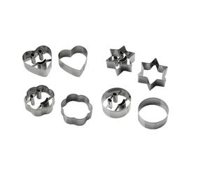 Zenker 42892 Set de 2 emporte-pièces à pâtisserie, emporte-pièces visage, emporte-pièce pour biscuits Linzer, Acier inoxydable, Argent, 6 cm