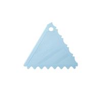 Zenker 43919 Corne patisserie, lisseur gateau patisserie, spatule patisserie decoration, racloir patisserie, layer cake decoration, spatule cake design, Plastique, Bleu, 12 x 12 cm
