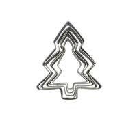 Zenker Set de 5 emporte-pièces Sapin de Noël 44814 – Acier inoxydable argent, 11 x 9,5 cm