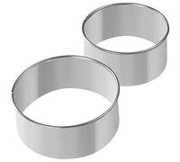 Zenker 44870 Lot de 2 emporte-pièces ronds pour beignets, emporte-pièces, acier inoxydable, grand : 9,5 x 4,2 cm, petit : 8 x 4,2 cm
