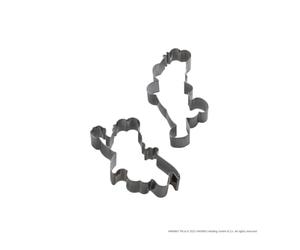 Zenker 46512 Lot de 2 emporte-pièces en inox ourson de HARIBO, emporte pièce, ustensile à pâtisserie, emporte pièce pâtisserie, emporte pièce biscuit, Acier inoxydable, 12,1 x 7,3 cm / 10,2 x 10 cm