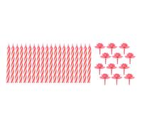 Zenker 52505 Lot De 20 Bougies Et 12 Bobèches, Bougies D'anniversaire, Bougies Pour Gâteaux, Multicolore, Cire, Plastique, 8,5x0,8cm