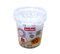 Zenker 62051 Billes de cuisson pour pâte sablée, billes pour cuisson pâte sablée, billes cuisson fond de tarte, Céramique, Blanc, 1,1 cm, 600 g, X 1