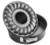 Zenker 6506 Moule à Charnière avec Fond Plat et Fond à Cheminée Acier Inoxydable Noir Métallique Diamètre 18 cm