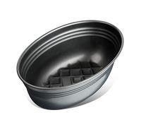 Zenker 6520 Moule à pain ovale avec fond quadrillé, moule à pain de mie, moule à gâteau, Acier, Noir, 26 x 16 x 9 cm