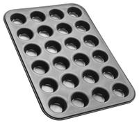 Zenker 6541 Moule À Muffins, Moule À Cupcakes, Moule Muffin 24 Empreintes, Moule À Gâteau, Acier, Noir, 38,5 X 26,5 X 2 Cm