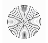 Zenker 684985 Présentoir à gâteau 30 cm, accessoire de pâtisserie, refroidisseur de gâteau, grille de refroidissement, Métal, Noir, 30 cm