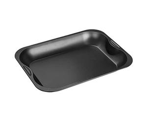 Zenker 7212 Plat à four rectangulaire, plat à gratin de pâtes, plat rectangle, plat à four, Acier, Noir, 40 x 30 x 5 cm