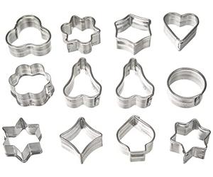Zenker 7733 Pâtisserie Mini-Emporte-Pièce-Set Plaque de Tôle Argent 4 x 4 x 1,7 cm 12 Pièces