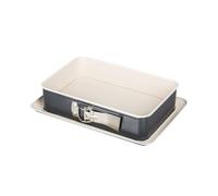 Zenker 7821 Moule à gâteaux rectangulaire à charnière, moule rectangle, plat à four, plat à gratin, moule à gâteaux avec plateau, revêtement antiadhésif ILAG Ultimate, 28 x 18 x 7 cm
