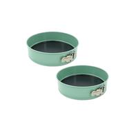 Zenker 9322850 Lot de 2 moules rond, moule a manqué, moule gateau, moule a gateau, moule à manqué, moule gateau rond, plat a gateau, Acier carbone, 25 x 6,7 cm