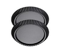 Zenker 9338950 Lot de 2 Moules à tarte aux fruits, moule à tarte renversée, à gâteau, anti-adhésif, Acier, 28 cm