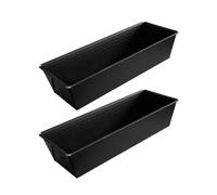 Zenker 9914250 Lot de 2 moules à cake, moule à gâteau, moule rectangulaire, 2 moules à cakes rectangulaires identiques, moule rectangle, Acier, Noir, 25,5 x 11,5 x 7 cm