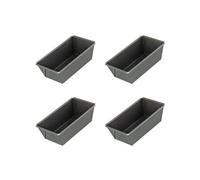 Zenker 9916250 Lot de 4 moul à cake 16 cm, moule à gâteau, moule rectangulaire pâtisserie, Acier, 16 x 8,5 x 5,5 cm