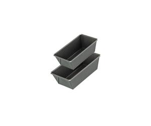 Zenker 9916650 Ensemble de 2 moules à cakes 20 cm et 16 cm, moule à cake, moule à gâteaux rectangulaires, moule a gateau, moule rectangle, Acier, 20,5 x 11,5 x 7 cm, Noir 2