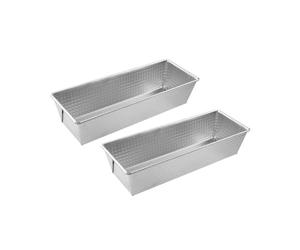 Zenker 9919450 Lot de 2 moules à cake en acier étamé, Moules à gâteaux rectangulaires, moule pain de mie, moule brioche, moule à cake, acier étamé, 30 x 11,5 cm