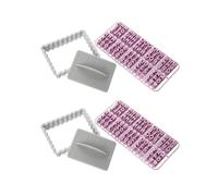 Zenker 9925850 Lot de 2 emporte pièce biscuit et tampon lettre, emporte pièce biscuit personnalisé, emporte pièce lettre, tampon alphabet, emporte pièce petit beurre, Plastique, 8,5 x 6,3 cm