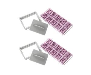 Zenker 9925850 Lot de 2 emporte pièce biscuit et tampon lettre, emporte pièce biscuit personnalisé, emporte pièce lettre, tampon alphabet, emporte pièce petit beurre, Plastique, 8,5 x 6,3 cm