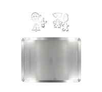 Plaque de cuisson four microperforée de 40 x 30 cm et 7 emporte-pièces de Noël inox Zenker Noël Zenker