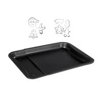 Plaque de four extensible de 35-52 x 32 cm et 7 emporte-pièces de Noël en inox Zenker Noël Zenker