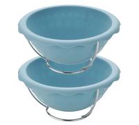 Zenker 9939050 Lot De 2 Moules Demi Sphère Pour Ballon De Foot, Moule À Gâteau Demi Sphère, Moule Robe De Princesse, Silicone, Bleu, 18 X 9 Cm