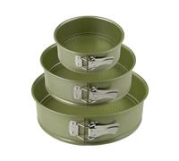 Set de 3 moules à manqué à charnière 20 cm 24 cm et 26 cm Zenker Green Vision ref 9980950 Vert