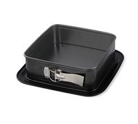 Zenker Bake, Click & Go Moule à charnière carré - 24 x 24 x 8 cm - Moule à gâteau avec couvercle vendu séparément pour un transport direct - Moule à gâteau pour la cuisson et le transport