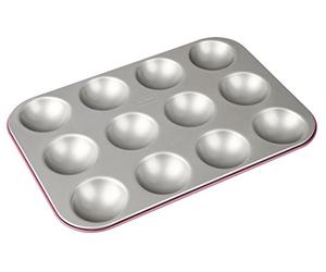 Zenker Creative Studio Mini Américain Moule à 12 Florentins Forme Mini Américaine Antiadhésif Moule pour Petits Américains : Ø 7 x 2 cm Couleur : Rose, Argent Quantité : 1 pièce